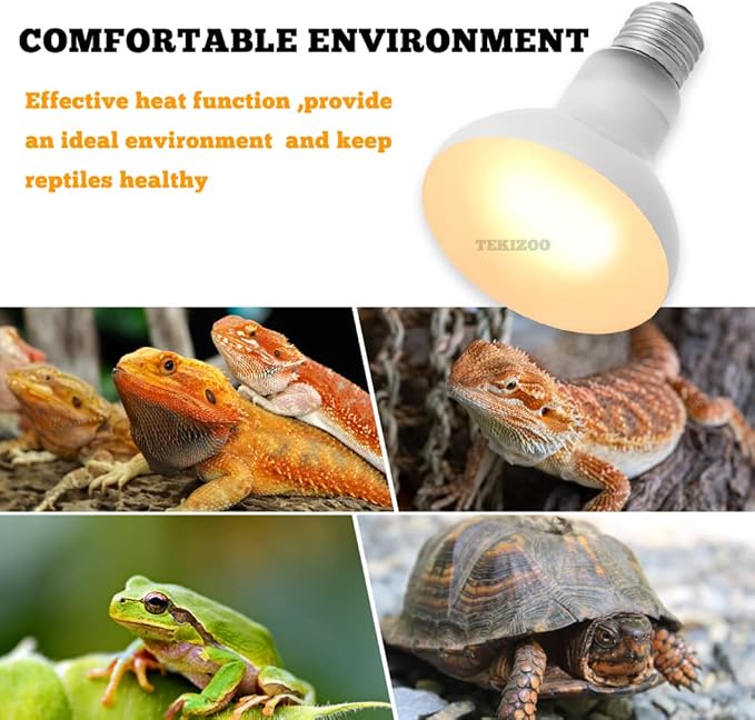 Reptile Heat Lamp Basking Spot Bulb UVA Daylight Light for Amphibian,Lizard,Tortoise,Bearded Dragon 50W(4 Pack)