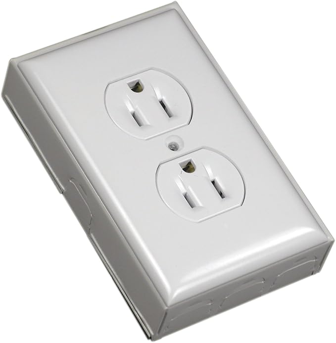 Wiremold Metal Raceway, Extending Power, On-Wall, Outlet + Box, White, BW2-D