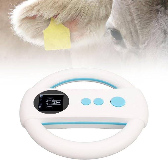Portable Pet Chip Scanner with Dual Frequency RFID Support, Stores 500 Animal IDs, Rechargeable 650mAh Battery, Animal Tag Reader for Dogs and Cats for Shelters