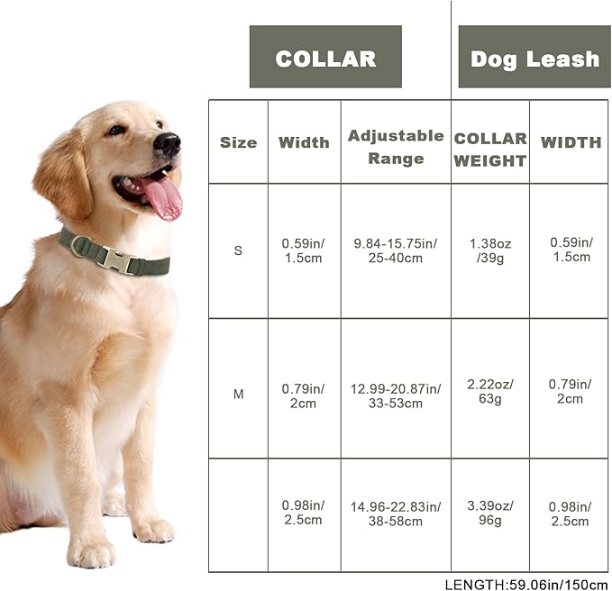 Genuine Leather Dog Collar - Adjustable Pet Collar with Quick Release Metal Buckle, Soft Skin Friendly Real Leather Collar for Small, Medium, Large Dogs (Dark Green, S：Fit 8-16" Neck)