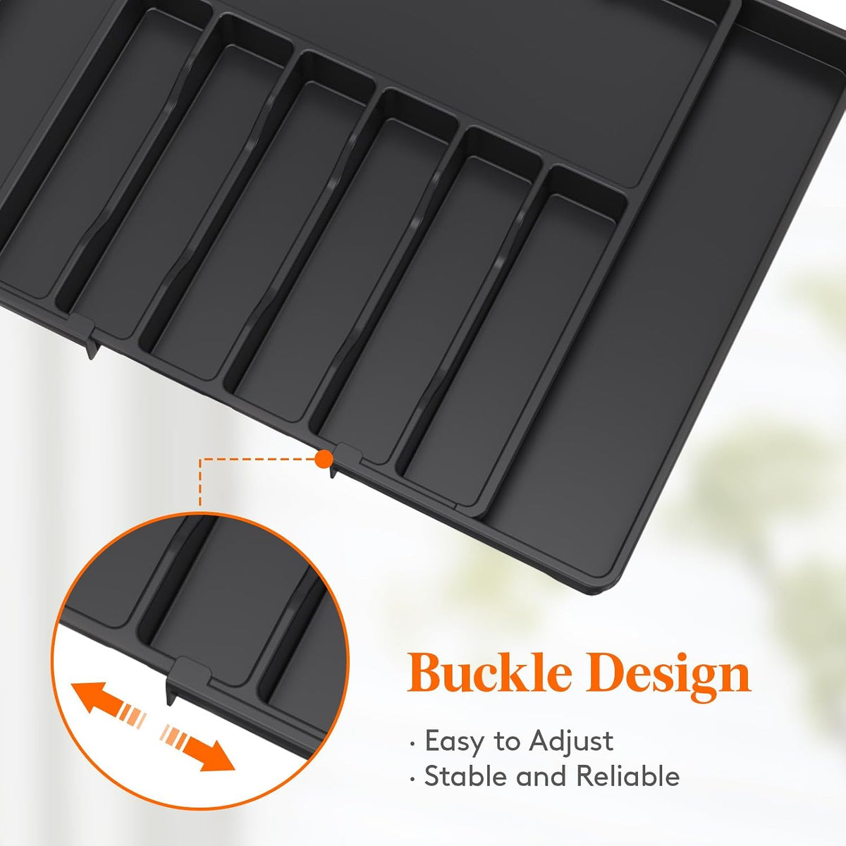 Lifewit Extra Large Silverware Drawer Organizer, Expandable Utensil Tray