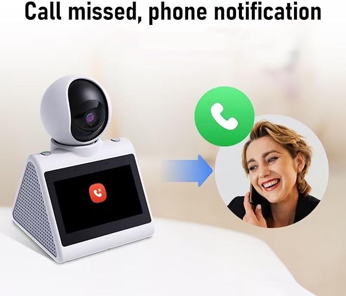 Two Way Video Calling Camera with 4.3 inch HD Screen & AI Voice Function, 2MP 1080P Baby Elder Nanny Dog Pet Camera, One Click Video Calling Devices for Grandparents