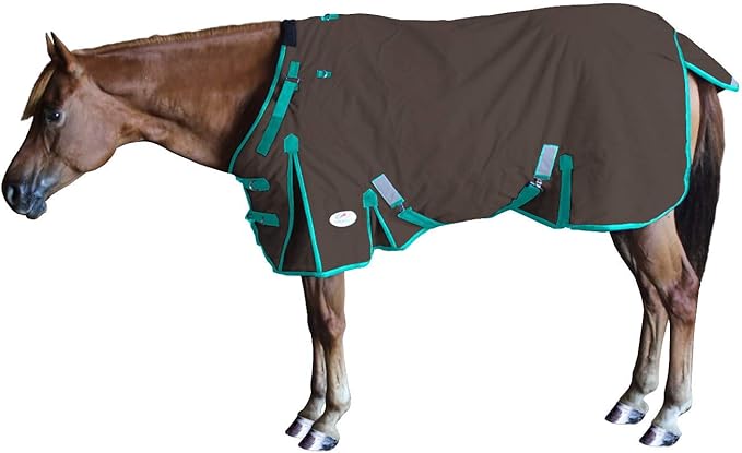 Derby Originals Nordic Tough 1200D Ripstop Waterproof Reflective Winter Horse Turnout Blanket 300g Heavy Weight, Chocolate Brown, 81"