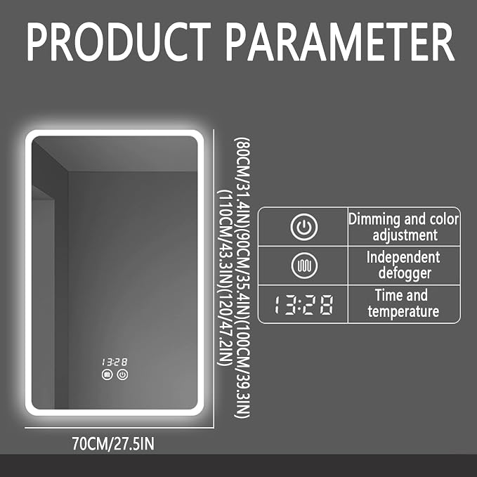 Backlit LED Illuminated Bathroom Mirror