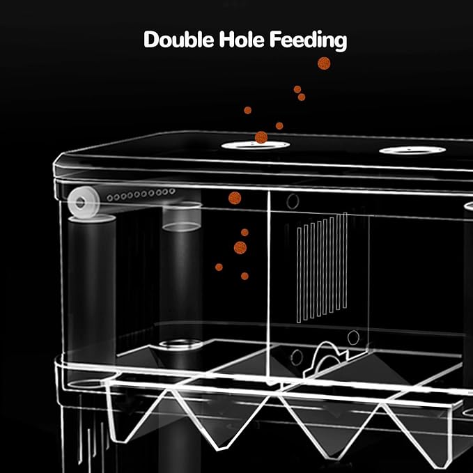J-star Extra Large Fish Breeder Box for Aquarium Tank, Acrylic Breeding Box for Guppy/Betta/Shrimp/Clownfish, Baby Fish Hatchery & Isolation Tank