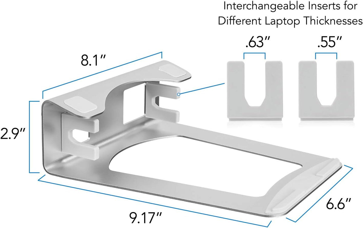 Mount-It! Vertical Laptop Holder for Desk, 2-in-1 Aluminum Laptop Stand