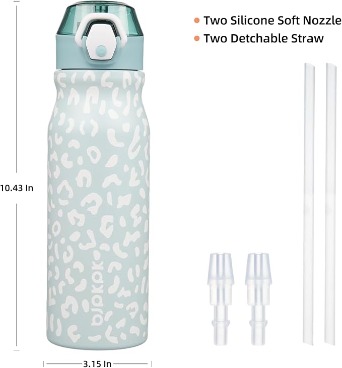 BJPKPK 25 oz Insulated Water Bottle, Stainless Steel Flask | Leak Proof Locking