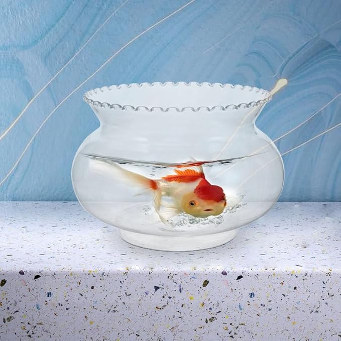 Cabilock Plastic Fish Bowl Clear Goldfish Bowl Globe Vase Terrarium Succulent Planter Holder for Home Wedding Decors 2200ml