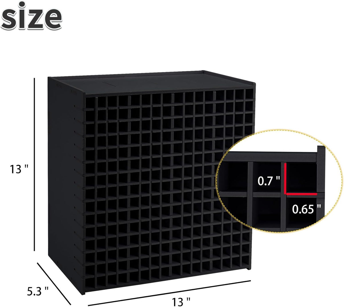 SANFURNEY Marker Pen Organizer Holder for 240 Markers Black