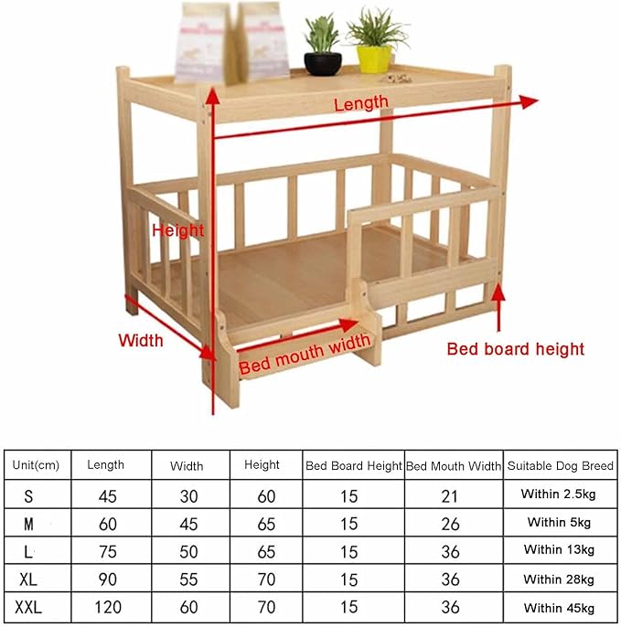 XPLKQXE Dog Bed Wood Platform, Elevated Pet Cushion Bed, Animal Couch with Mattress, Dog Beds & Furniture Rest Cot, Portable Fence Bed Pet Up to 45kg/100lbs(Color:Blue,Size:90x55x70cm)