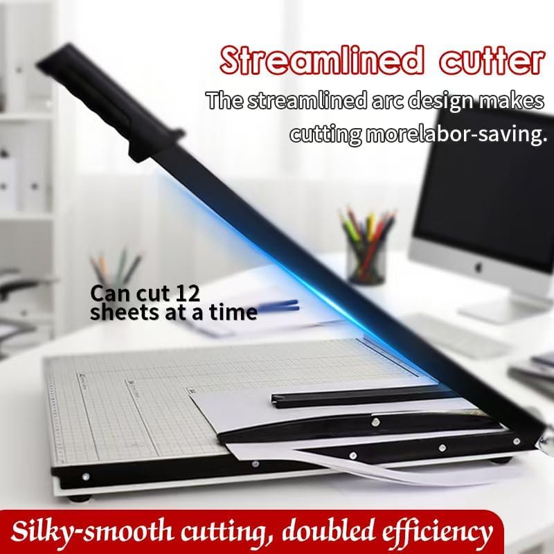 18 Inch Guillotine Paper Cutter, Heavy Duty Trimmer with Safety Lock