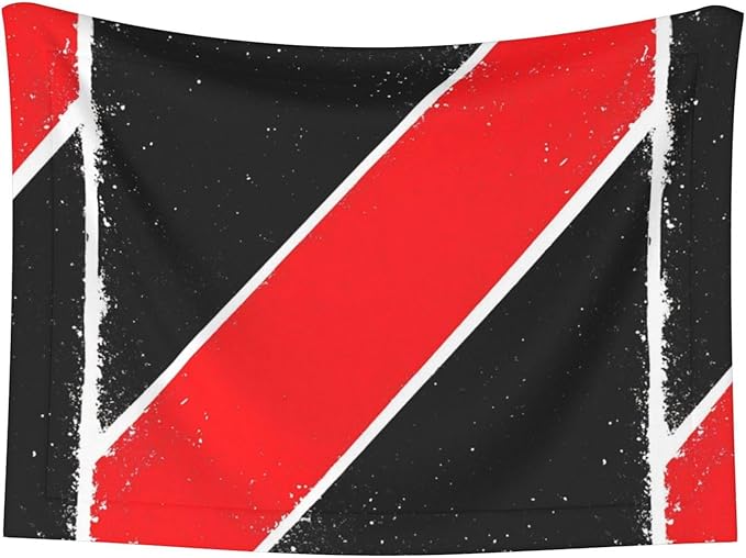 Reversible Plush Throw for Dogs and Cats, Trinidad and Tobago Flag, Double Sided Blanket with Nubby Dot Side and Sleek Side Ideal for Cuddling Nesting Security