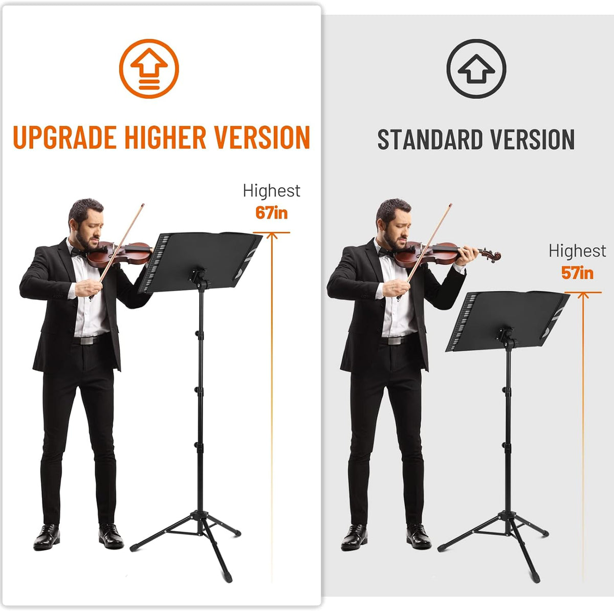CAHAYA 5 in 1 Heightened Dual-use Sheet Music Stand Desktop Book Stand