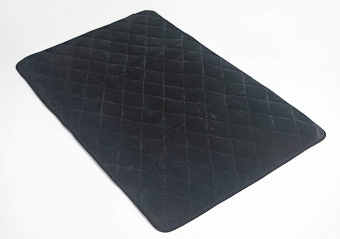 4Knines Extra Large Dog Crate Mat – Waterproof, Non-Slip, Machine Washable Crate Mat – Soft, Durable Kennel Mat for Dogs – Pet Bed for Crates, Travel or Home Use - Extra Large (Black) (Pack of 2)