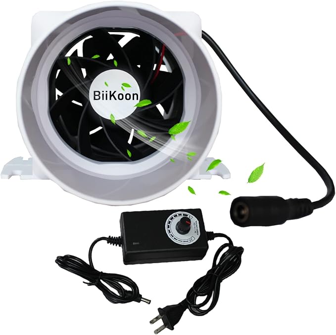 3 Inch 53 Cfm Inline Duct Ventilation Fan HVAC Exhaust Intake Fans 12V 10W Vent