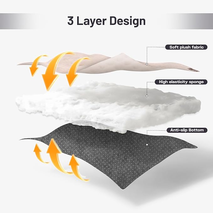 Dog Bed Mat, Soft Foam Dog Crate Pad for Small Medium Dogs, Stylish Bone-Shaped, Anti Slip & Washable Pet Floor Mat Puppy Bed for Crates, Kennel