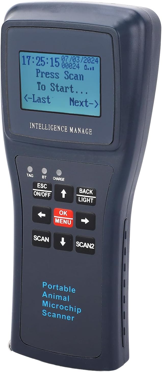 FILFEEL Handheld Pet Microchip Scanner Low Frequency Reader with for Animal Ear Tag and High Accuracy Microchip Identification (#3)