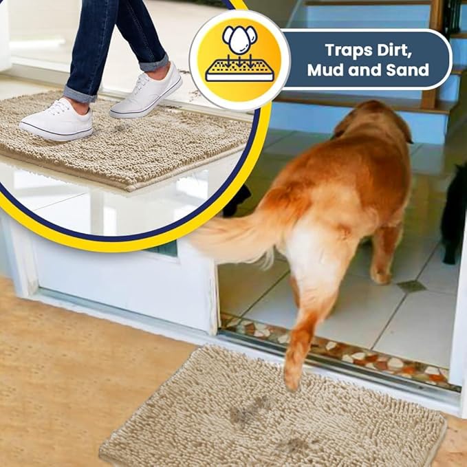 Muddy Mat® | Super Absorbent Door Mat Indoor, Microfiber Quick Dry Chenille