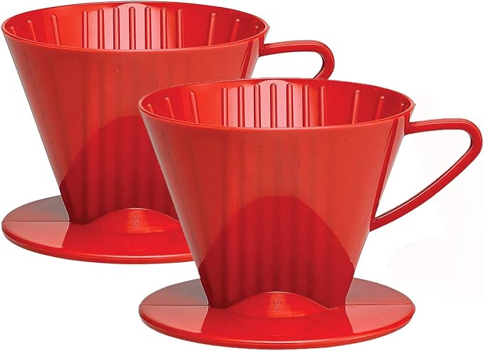 Fino Pour-Over Coffee Brewing Filter Cone, Number 2-Size, Brews 2 to 6-Cups