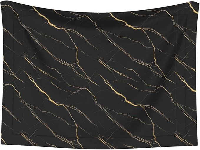 Pet Blanket for Couches and Beds, Chic Black and Gold Marble Texture, Reversible Double Sided Plush Design with Soft Bumpy Texture and Smooth Surface, Furniture Protector