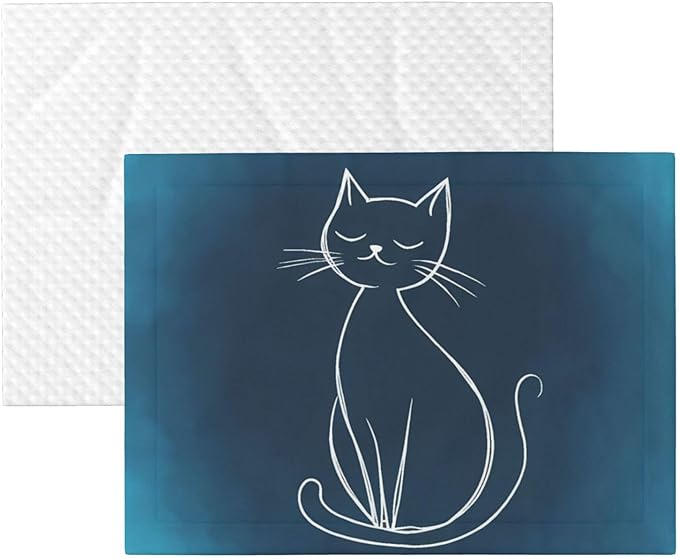 Cat Sketch Print Soft Plush Pet Blanket, Washable Dog Blanket, Cat Fleece Throw, Puppy Bed Crate Mat & Sofa Couch Protector - Large