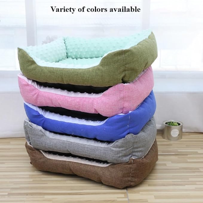 Large Dog Bed with Non-Slip Bottom, Waterproof Orthopedic Cushion, Machine Washable Rectangle Pet Mat - Thick Cozy Bed for Big Dogs(15.75''X3.94''X11.81'',Pink)