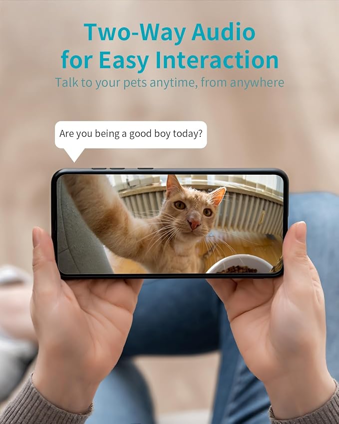 VIMTAG 2.5K Pan/Tilt Cameras for Home Security, Indoor Camera for Pet/Dog/Cat/Baby/Nanny/Room with Phone App, 5G/2.4G WiFi, Night Vision, 2-Way Audio, Motion Tracking, AI Detection, Works w/Alexa