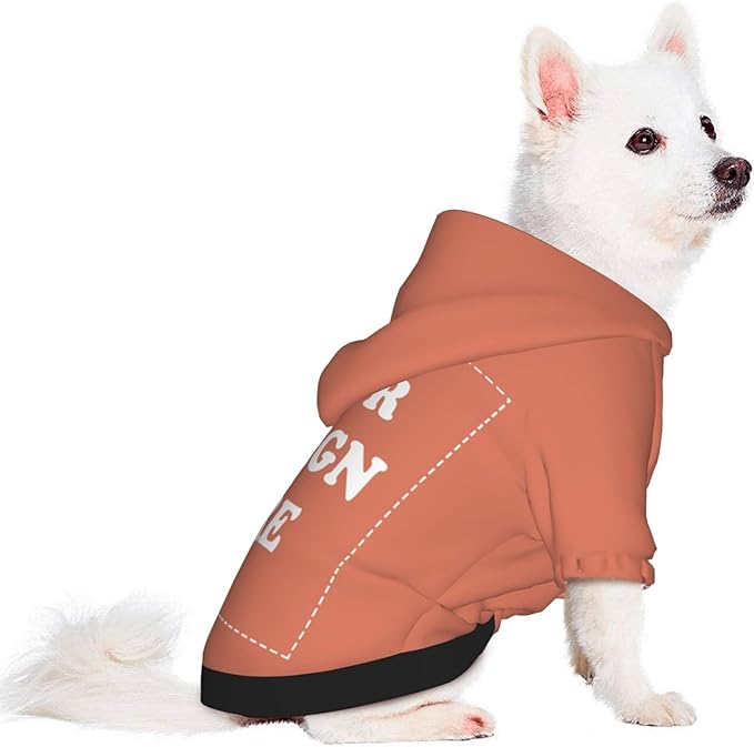 Dog Costume, Custom Dog Hoodie, Dog Name Costume Holiday Pet Pajamas Outfit, Personalized Pet Coat Costumes for Small Medium Large Dogs and Cats for Winter, Coral, XXS
