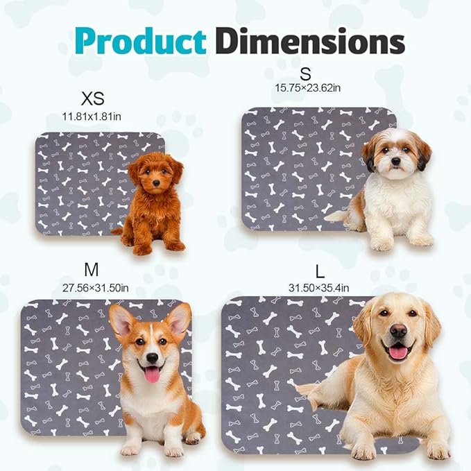 Puppy Pads for Dogs, 2026 New Washable Puppy Pads with Pheromones, Pee Pads for Dogs & Cats, Durable Leak-Proof & Anti-Slip Pet Training Pads for Home & Travel, Reusable (White, 15.7" x 23.6")
