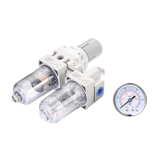 1/4 Inch NPT Compressed Air Filter Air Pressure Regulator Water-Oil Separator