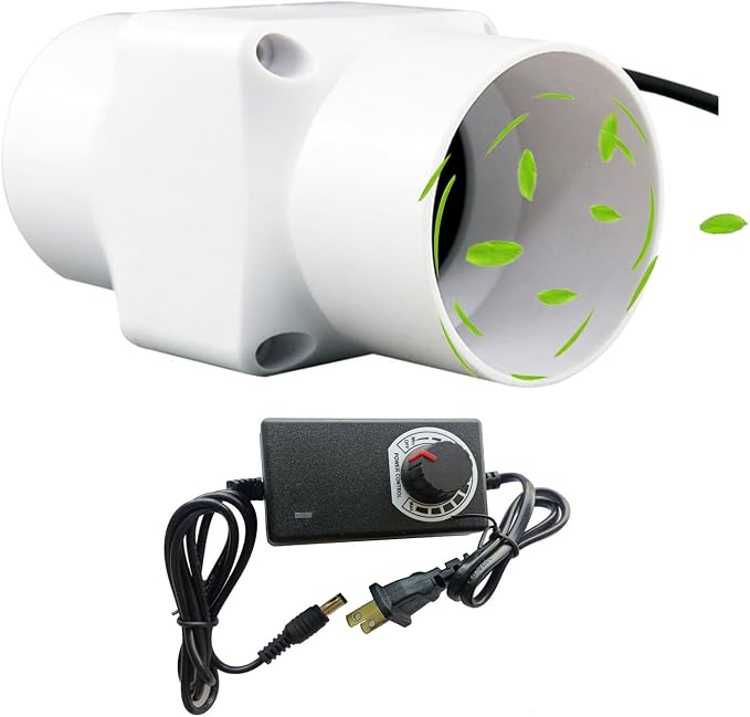2“ Inline Duct Fan 12V 22 Cfm HVAC Quiet Exhaust Blower Small Ventilation Fan