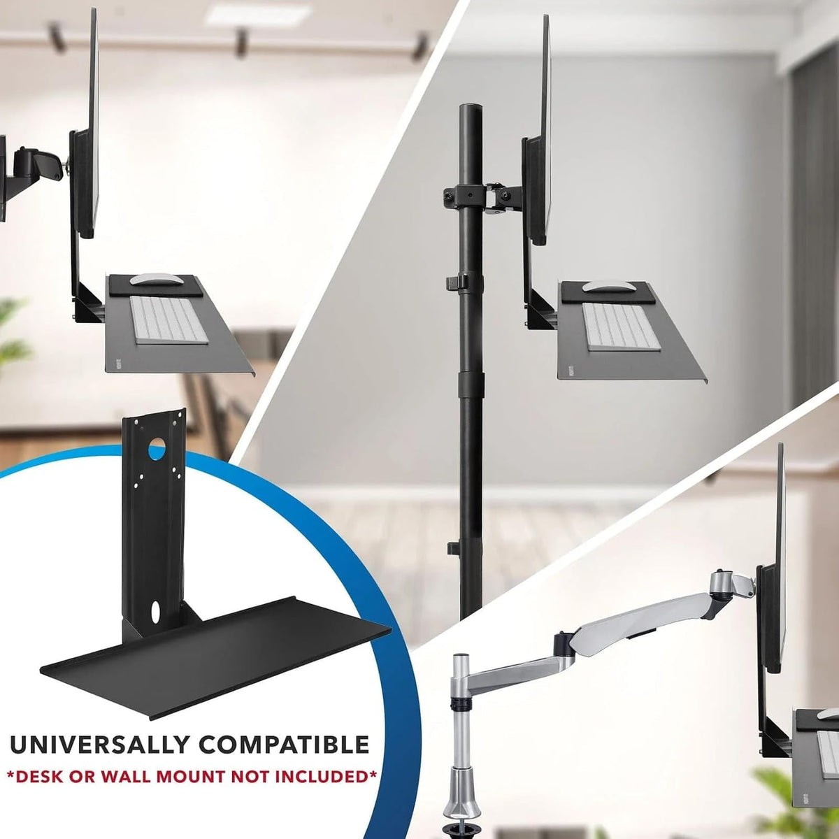 Mount-It! Monitor and Keyboard Wall Mount