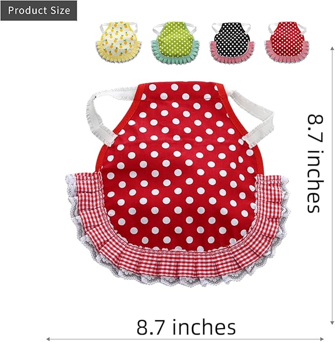 4-Pack Chicken Diapers Saddle Set for Hen with Bow Tie Reusable Handmade Washable Waterproof Inner Layer for Geese Duck Chicken- Stylish and Protective Poultry Clothes (4 Diapers+4 Saddles,Medium)