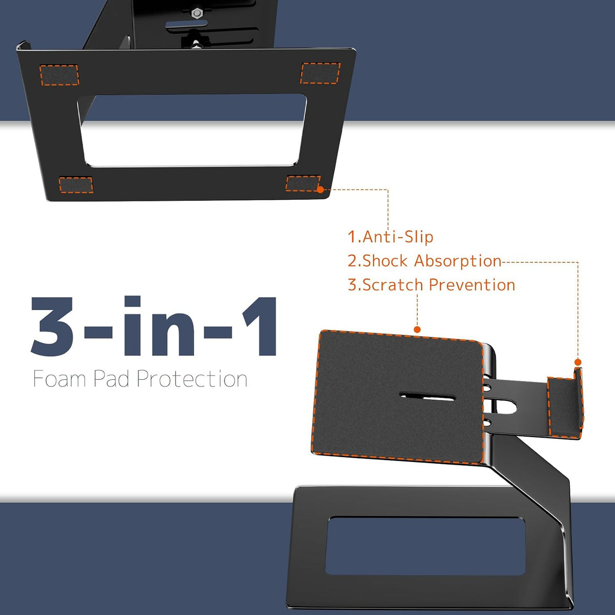 Desk Speaker Stands for Most Bookshelf Speakers, Depth Up to 7.71in, 1 Pair