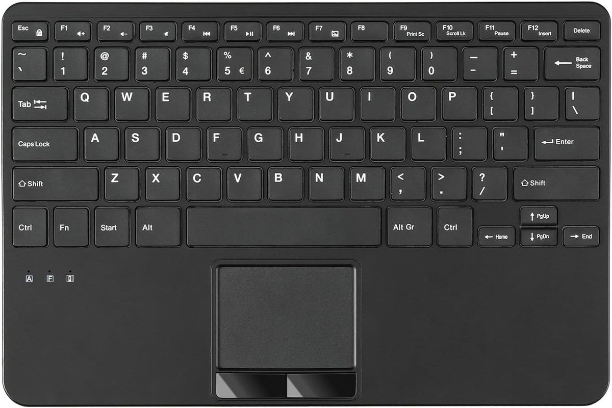 Perixx PERIBOARD-725 Wireless Keyboard with Touchpad, Multi-Device Connection via 2.4G & Bluetooth, Silent Scissor Keys, Compact 11.18x7.17x1.1 Inches, US English