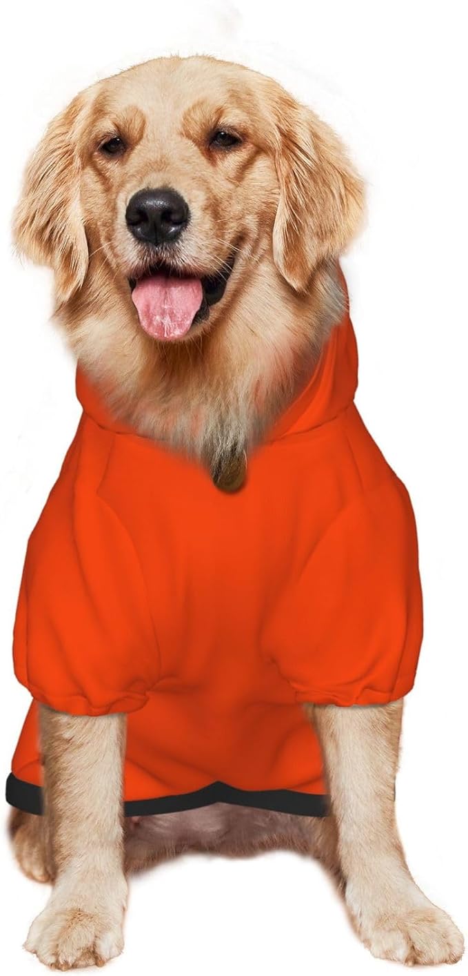 Custom Dog Hoodie Add Your Design Soft & Warm Personalized Photo Text Logo Name Dog Clothes for Puppy Sweatshirt Hooded for Small Medium Large Dogs Girl/Boy Cats OrangeRed
