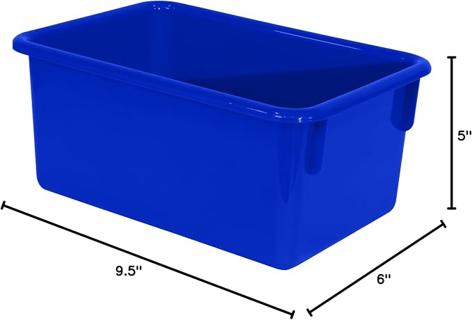 Wood Designs Cubby Storage Bin, Heavy Duty Plastic Containers