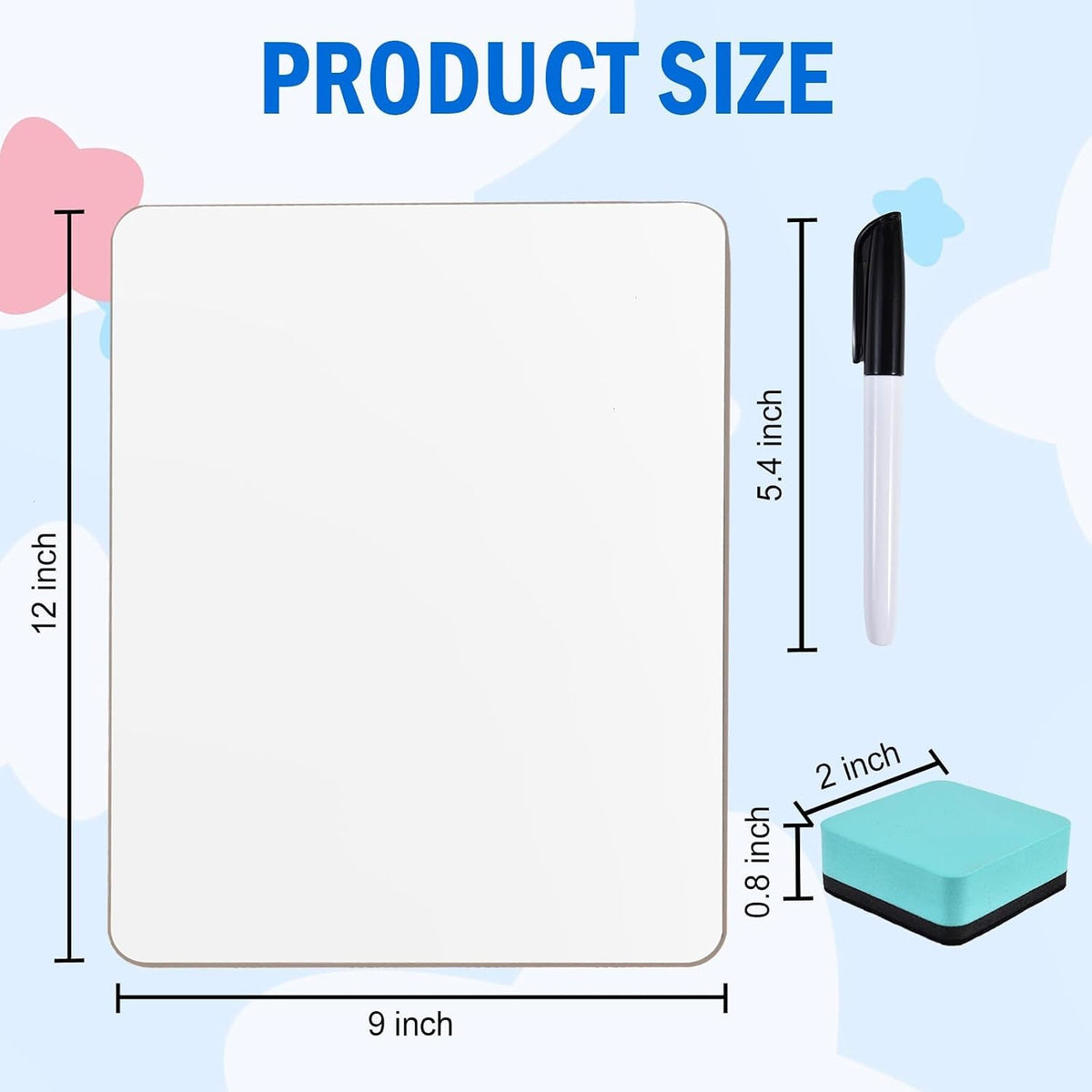 Small Dry Erase Boards Classroom Pack 12 x 9 Inch 12 Pack Whiteboard