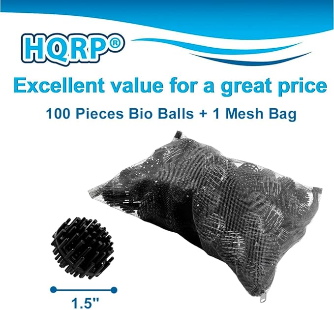 HQRP 100 pcs Bio Balls Filter Media 1.5 Inch