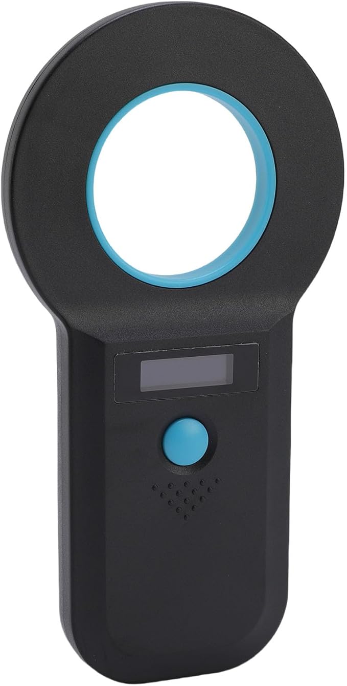 Pet Microchip Scanner, 15 Digits Animal Chip ID Scanner, EMID Microchip Reader with FDX B ISO11784 85 Support, Ideal for Dogs, Cats, Pigs & Animal Identification (Black)