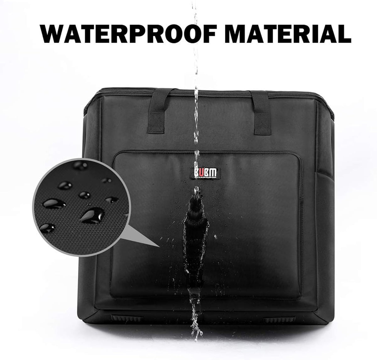BUBM Desktop Computer Carrying Case, Padded Nylon Carry Tote Bag for Transporting Computer Tower PC Chassis,Monitor(Up to 27 inch),Keyboard,Cable and Mouse