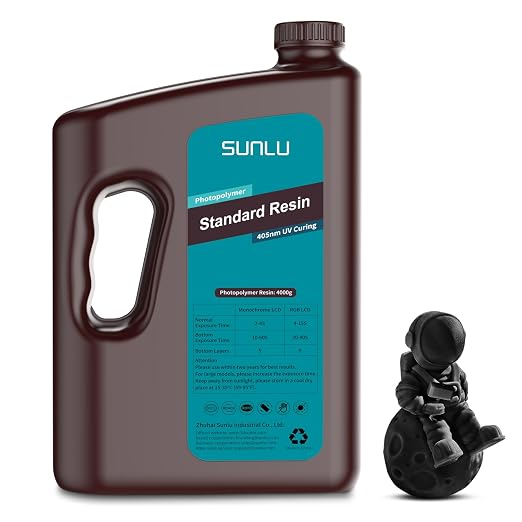 SUNLU 3D Printer Resin 4kg, Fast Curing Standard 3D Resin