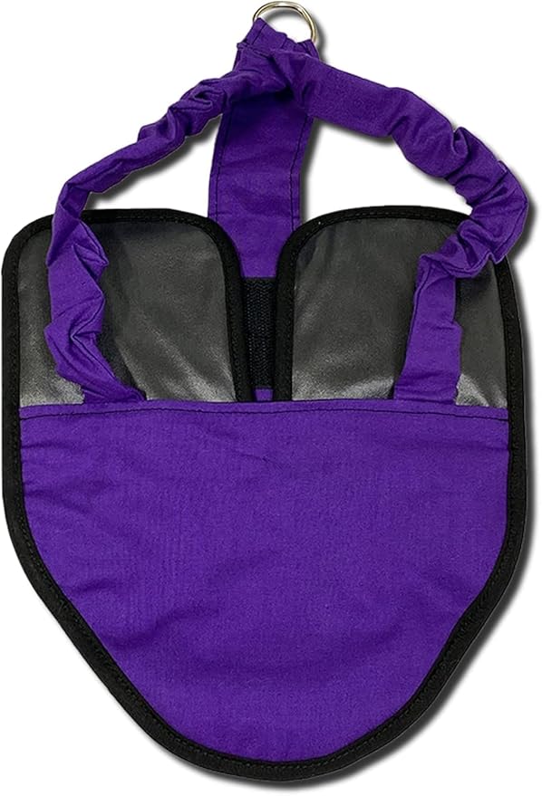Hen Holster Bird Diaper, Wrap Around - for Hens, Roosters, Ducks, Leak-Proof Design, Comfortable Fleece Strap Bird Harness with Sewn-in Liner, Secure Hook and Loop Closure - Large, Purple