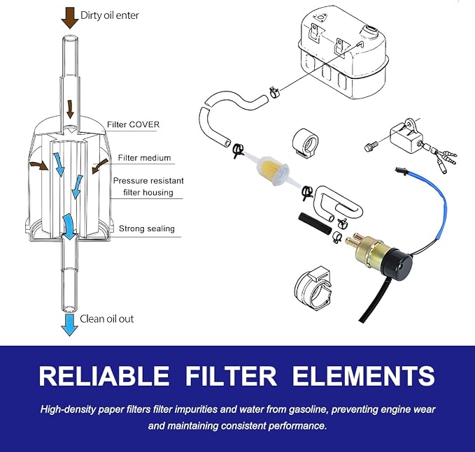 4 PCS Gas Inline Fuel Filters