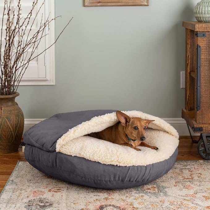Snoozer Orthopedic Cozy Cave Pet Bed, Small - Heather Grey