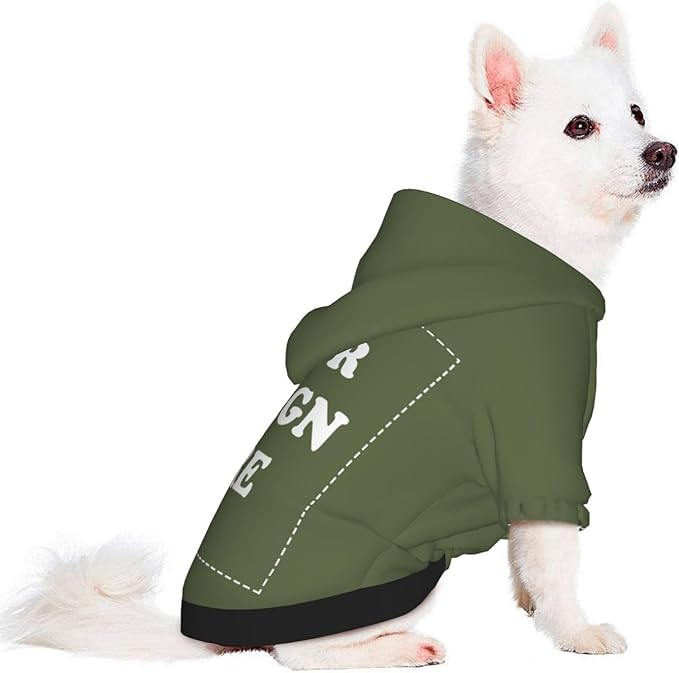 Personalized Dog Hoodie, Custom Dog Costumes for Small Dogs, Holiday Happy Dog Clothes Football Pet Shirt Sweater with Name Number for Girl/Boy Cats/Kitten, SageGreen, XS