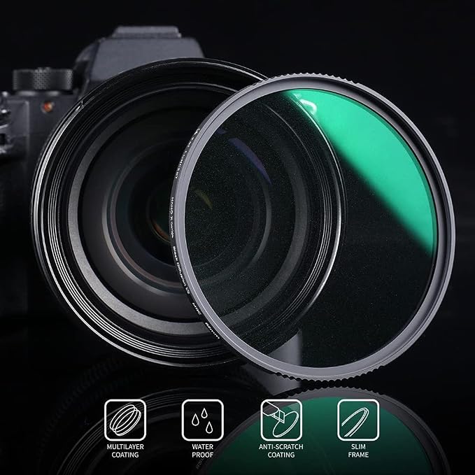 K&F CONCEPT 67mm Black Diffusion 1/2 Filter Mist Cinematic Effect Lens Filter