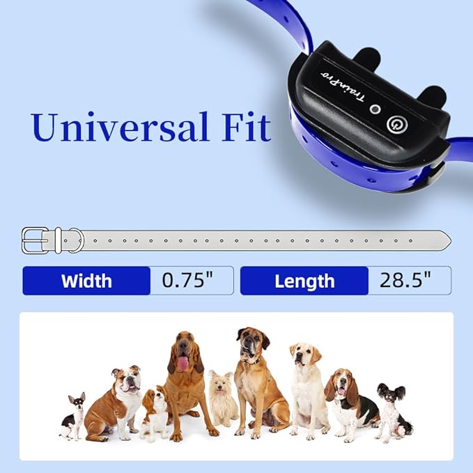 Universal 27 ½” X ¾” Replacement Band Strap for Dog Training Collar - Adjustable Waterproof TPU for Remote E-Collar, Static/Vibration Shock Trainer, Fits Most Bark Control & Obedience Devices