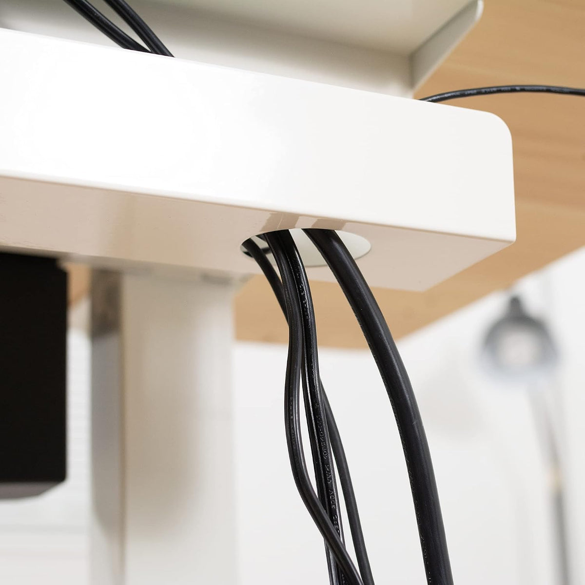 VIVO 2 Pack White 17 inch Under Desk Cable Management Tray, DESK-AC06-2CW