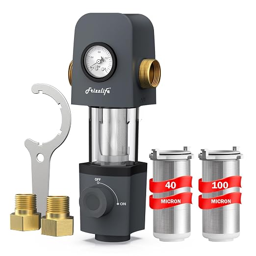 Frizzlife 40 & 100 Micron Spin Down Sediment Water Filter